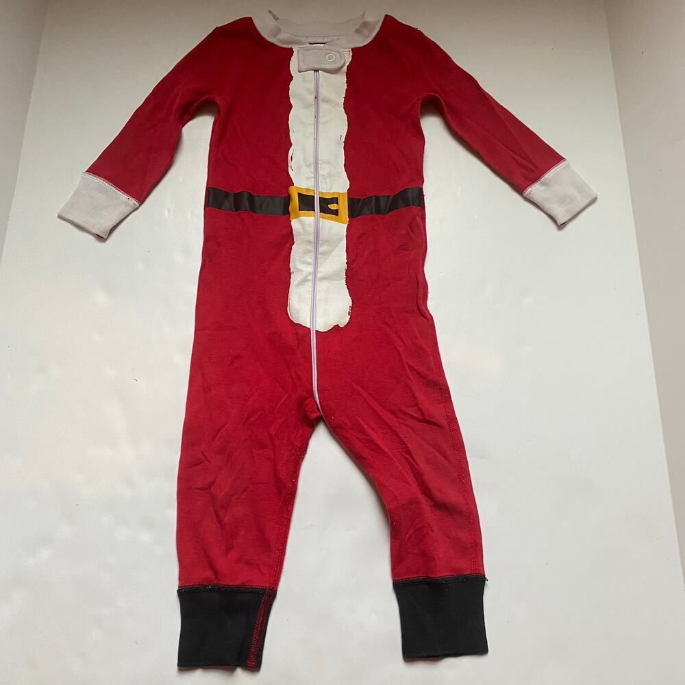 Hanna Andersson Santa Claus St Nick Long Sleeve Zip Up  Pajamas